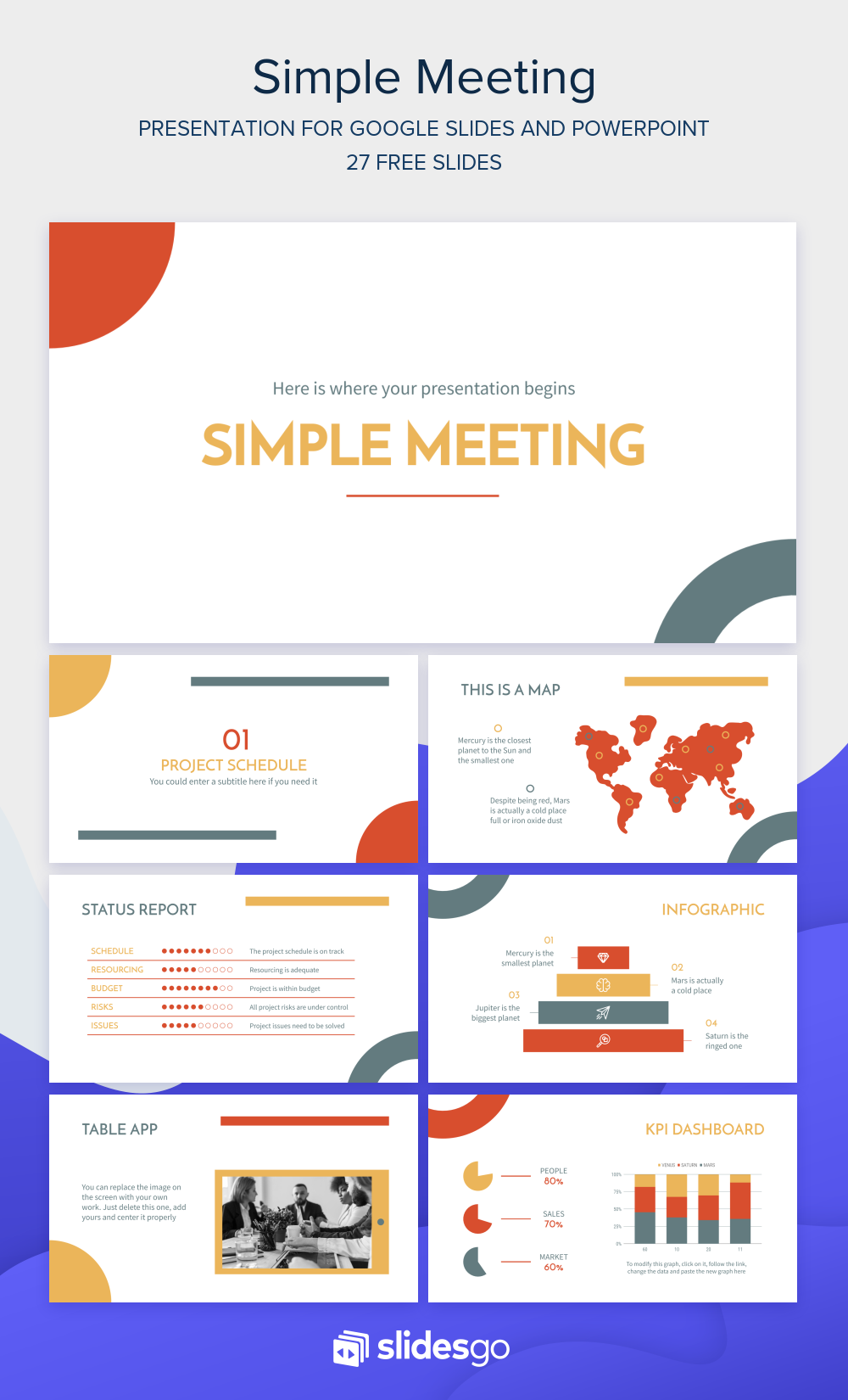 Simple Meeting Google Slides theme & PowerPoint template