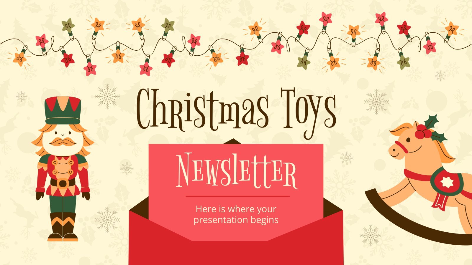 Christmas Toys Newsletter presentation template 