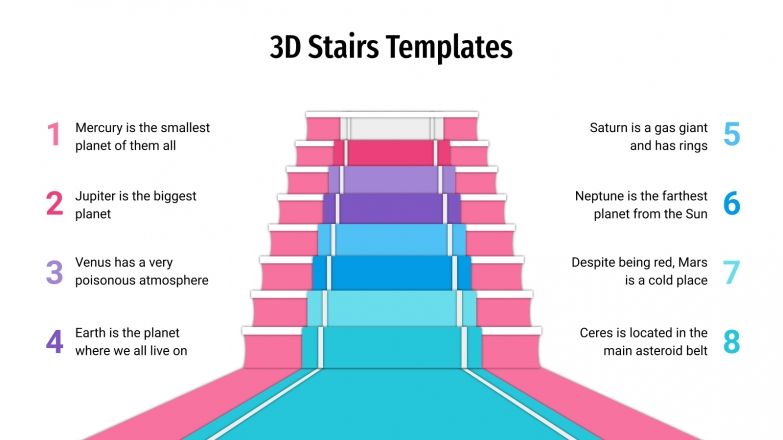 3D Stairs Template for Google Slides &amp; PowerPoint