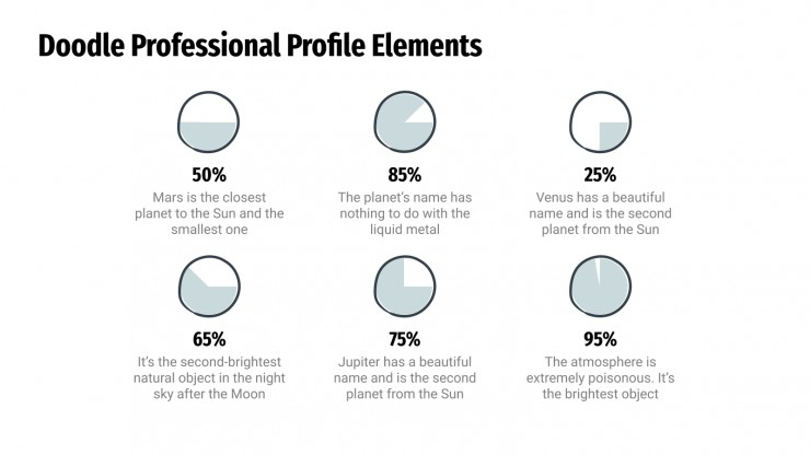 Modelo de apresentação Perfil profissional com rabiscos