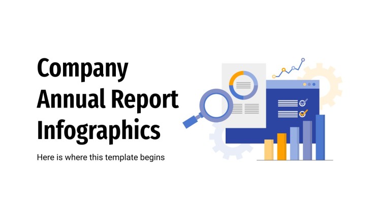 Company Annual Report Infographics presentation template 