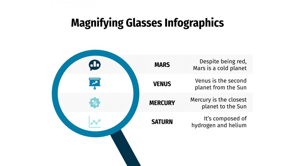 Magnifying Glasses Infographics for Google Slides and PPT
