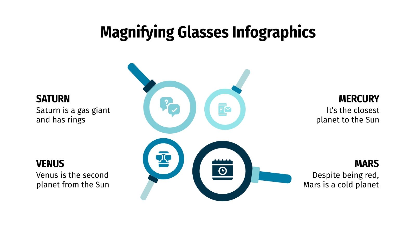 Magnifying Glasses Infographics for Google Slides and PPT