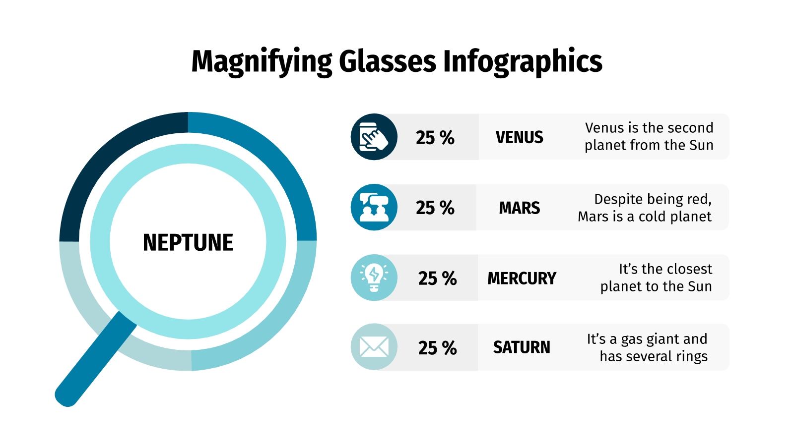 Magnifying Glasses Infographics for Google Slides and PPT