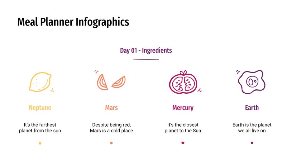 Meal Planner Infographics Google Slides and PowerPoint template