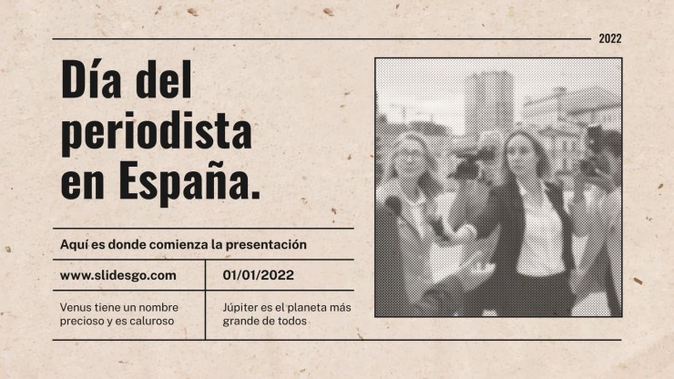 Modelo de apresentação Dia dos Jornalistas na Espanha