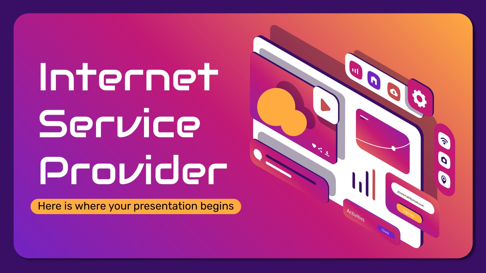 Internet Service Provider Company Profile presentation template 