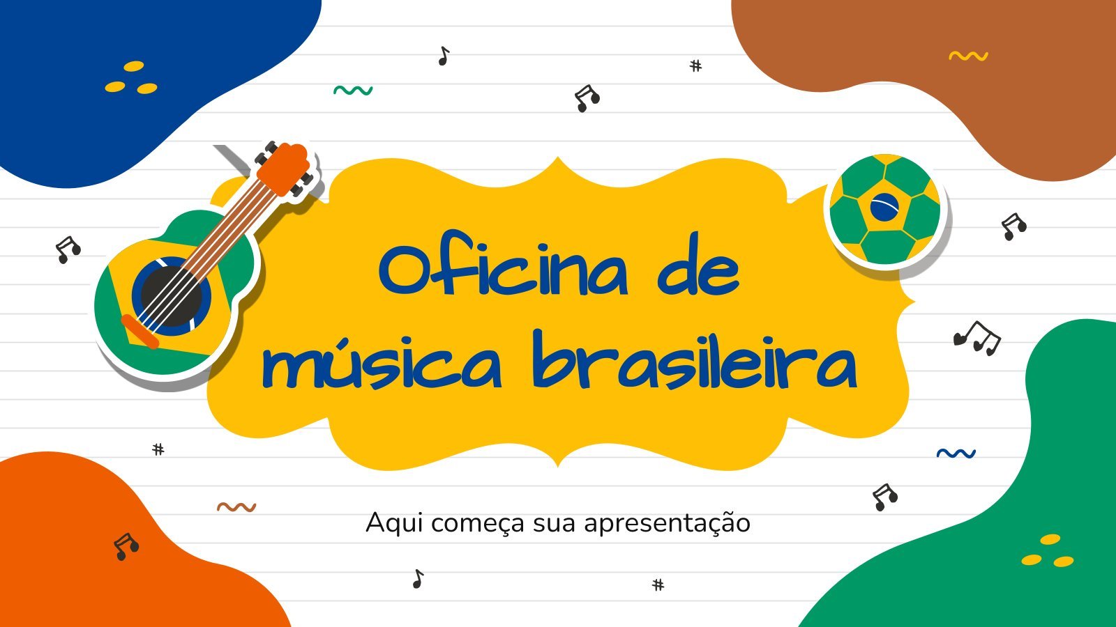 Plantilla de presentación Taller de música brasileña