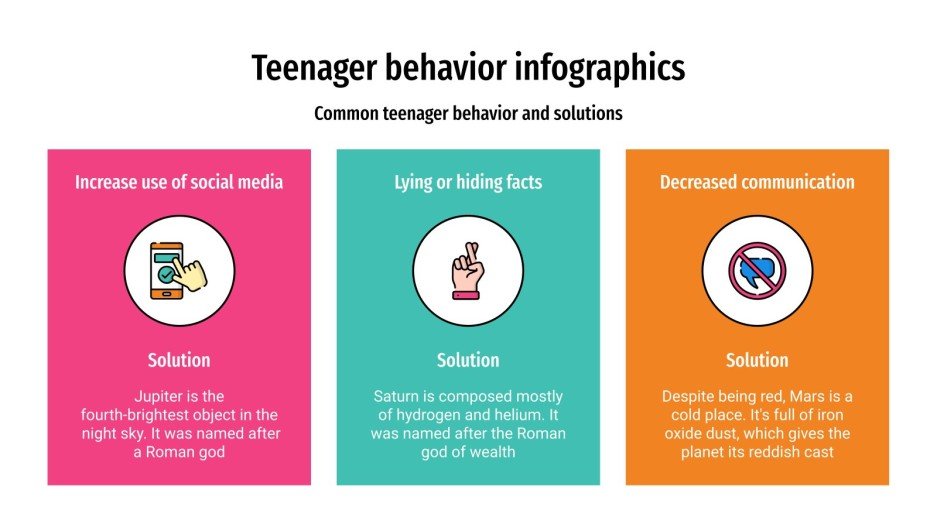 Teenager Behavior Infographics Google Slides & PowerPoint
