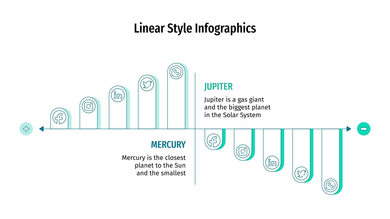 Linear Style Infographics Google Slides and PowerPoint template