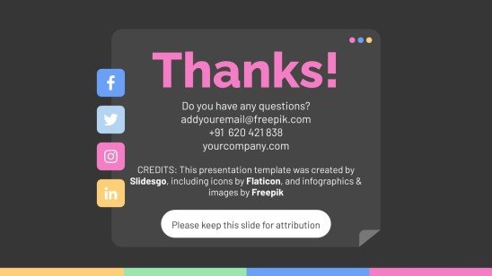 Dark & Colorful Interface for Business presentation template 