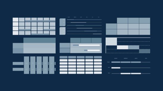 Modelo de apresentação Interface escura e colorida para negócios