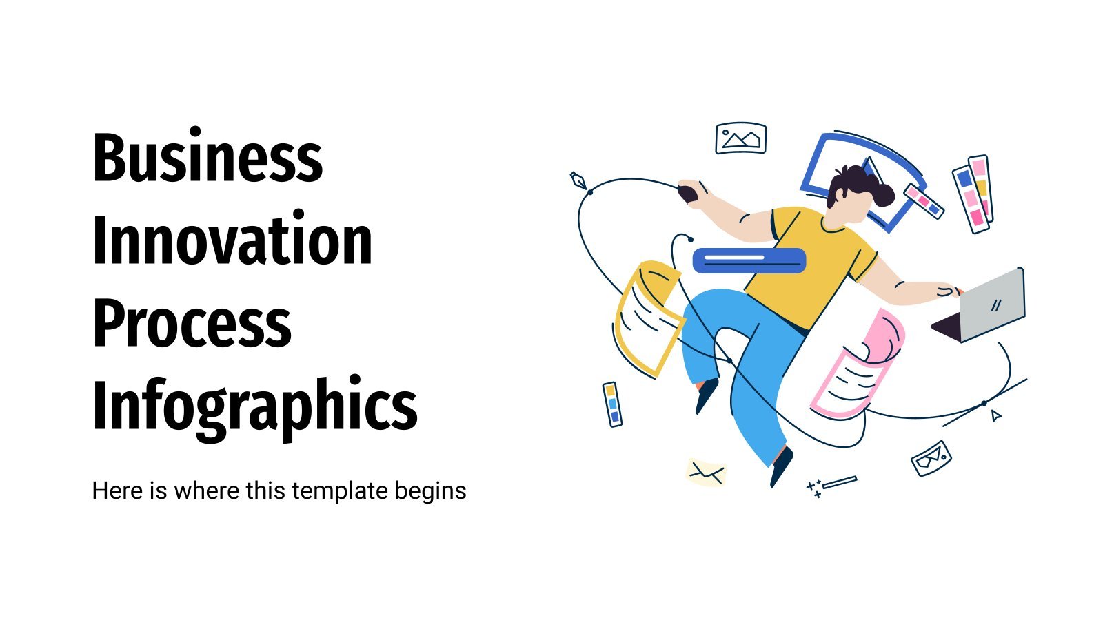 Infographies sur le processus d'innovation commerciale Modèles de présentation