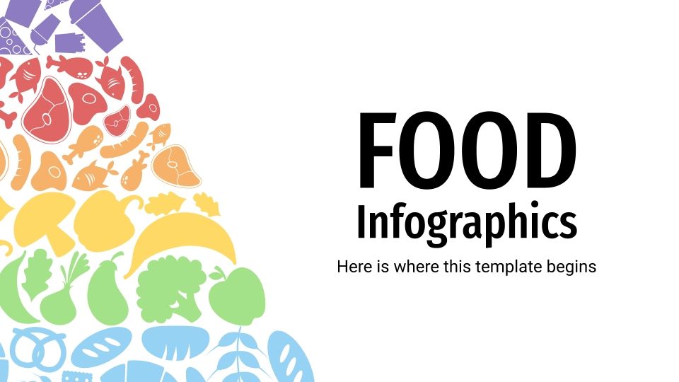 Infográficos grátis de alimentos para Google Slides e PowerPoint