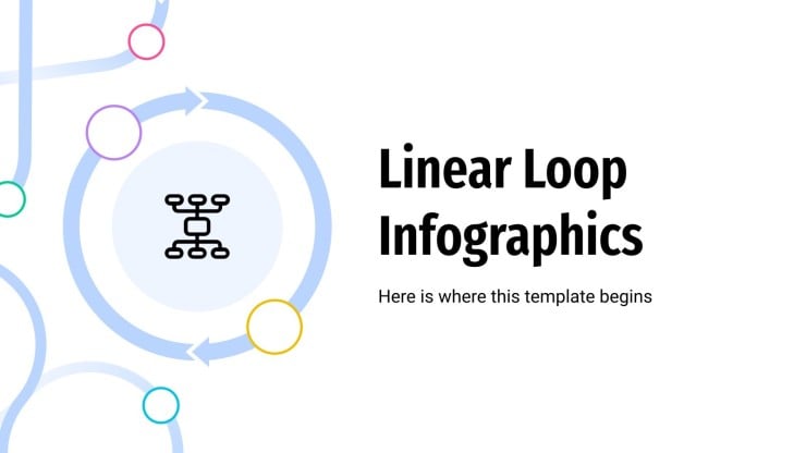 Linear Loop Infographics presentation template 