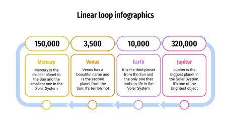 Infographies avec des cercles et des lignes Modèles de présentation