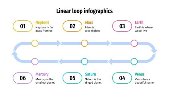 Infographies avec des cercles et des lignes Modèles de présentation