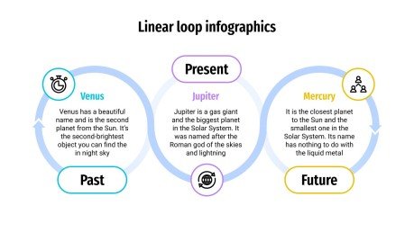 Infographies avec des cercles et des lignes Modèles de présentation