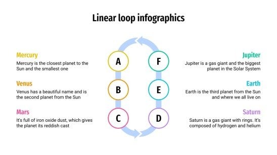 Modelo de apresentação Infográficos com círculos e linhas