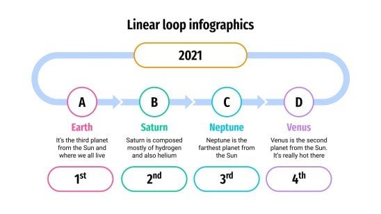 Modelo de apresentação Infográficos com círculos e linhas