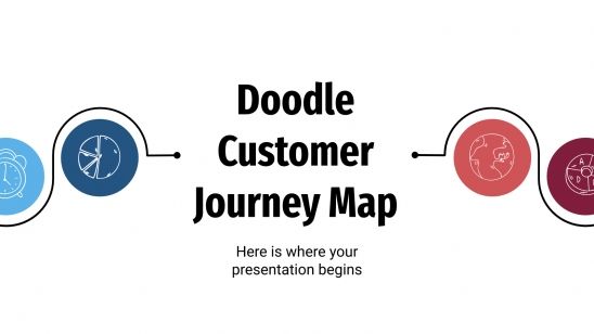 Plantilla de presentación Mapa doodle de customer journey