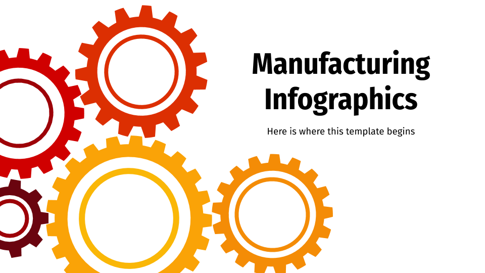 Modelo de apresentação Infográficos de fabricação