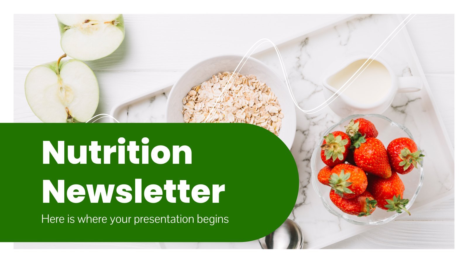 Plantilla de presentación Newsletter de nutrición