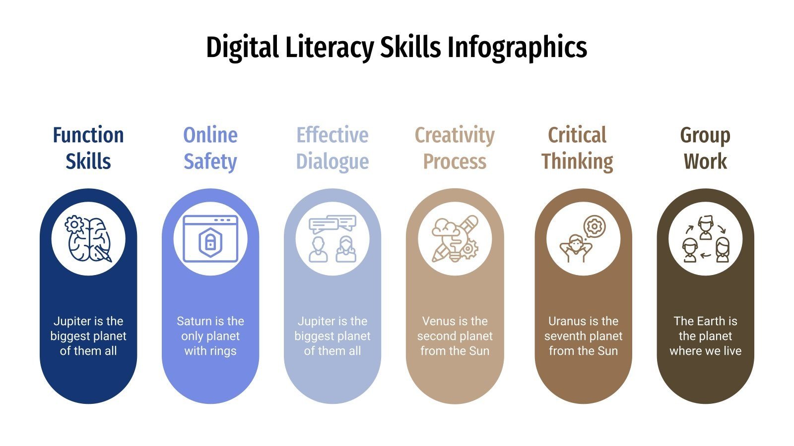 Digital Literacy Skills Infographics Google Slides & PPT