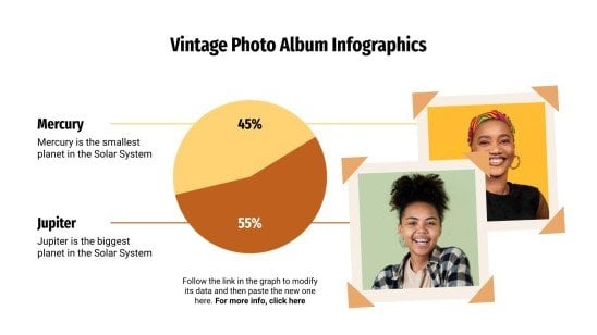 Modelo de apresentação Infográficos do álbum de fotos