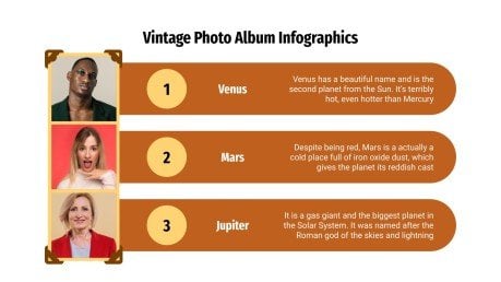 Modelo de apresentação Infográficos do álbum de fotos