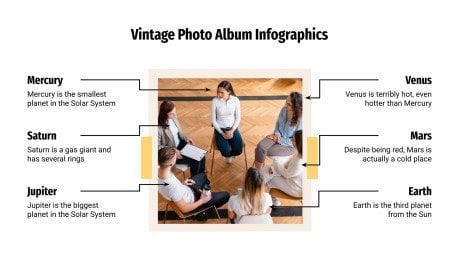 Modelo de apresentação Infográficos do álbum de fotos