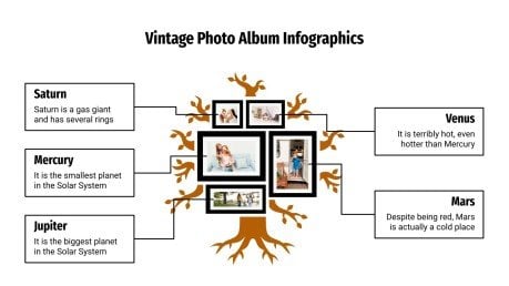 Modelo de apresentação Infográficos do álbum de fotos