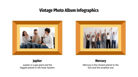 Modelo de apresentação Infográficos do álbum de fotos