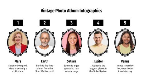 Fotoalbum-Infografiken Präsentationsvorlage