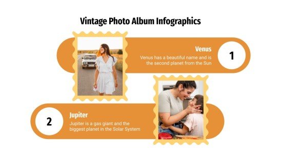 Vintage Photo Album Infographics presentation template 