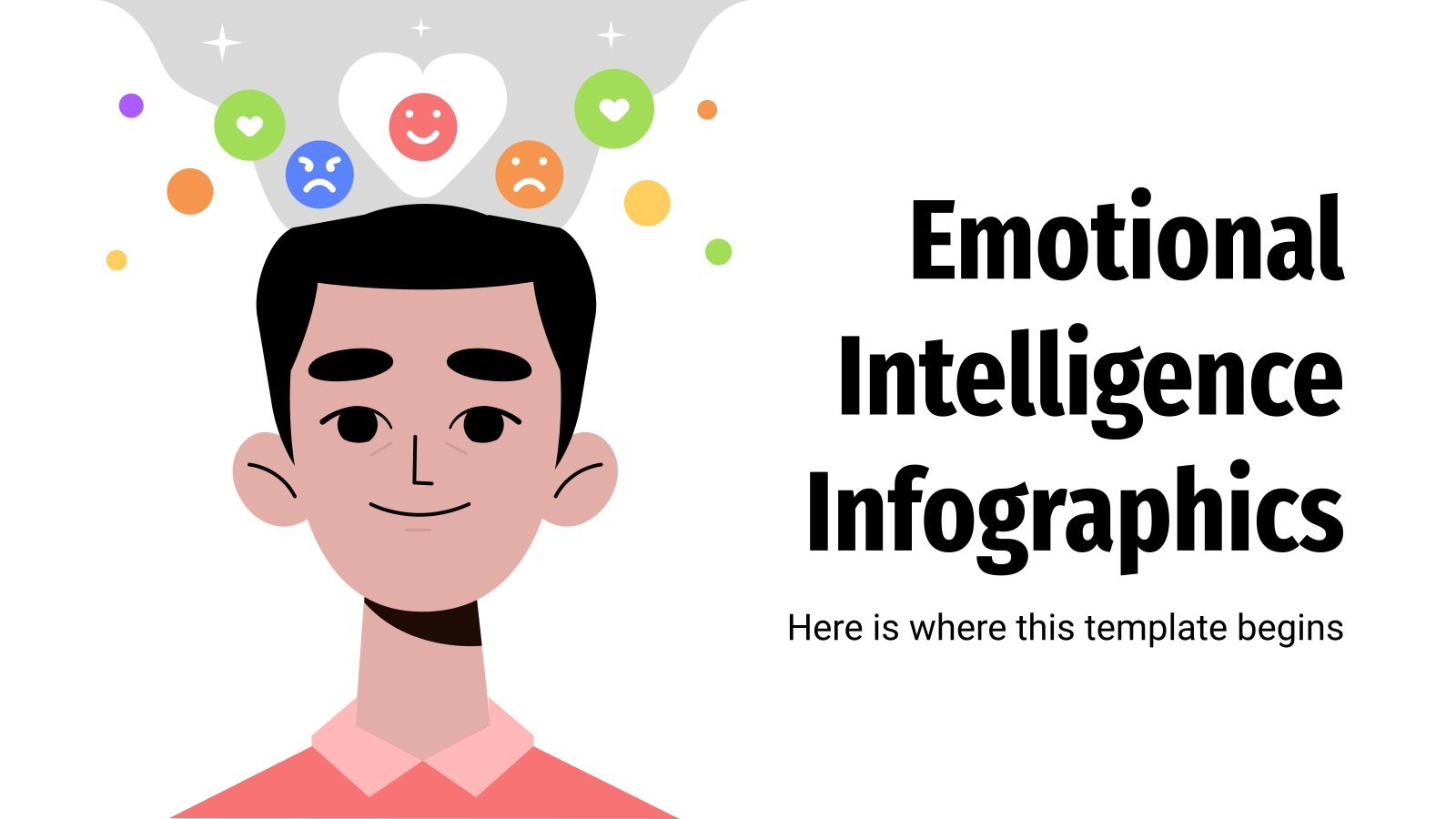 Modelo de apresentação Infográficos de inteligência emocional