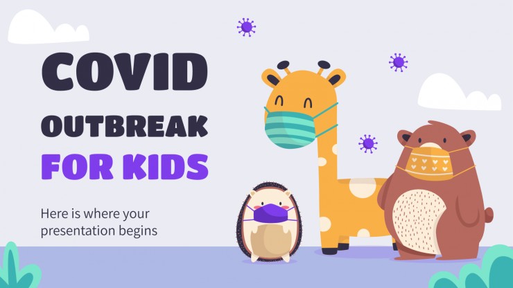 Plantilla de presentación Explicación de Covid para niños