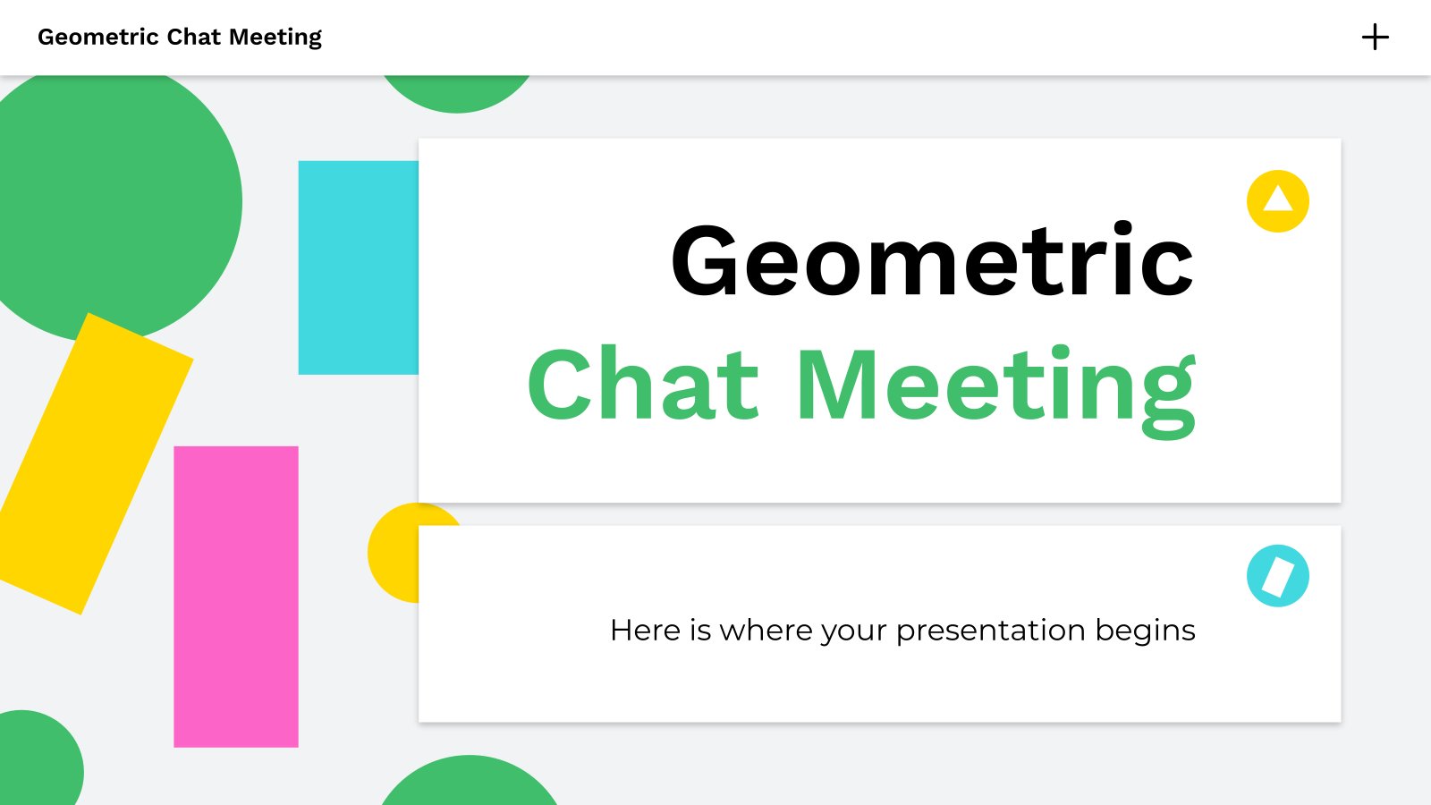 Geometrisches Chat Meeting Präsentationsvorlage