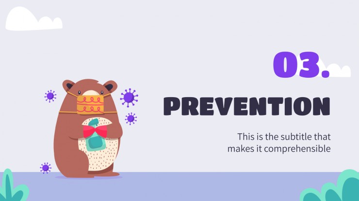 Plantilla de presentación Explicación de Covid para niños