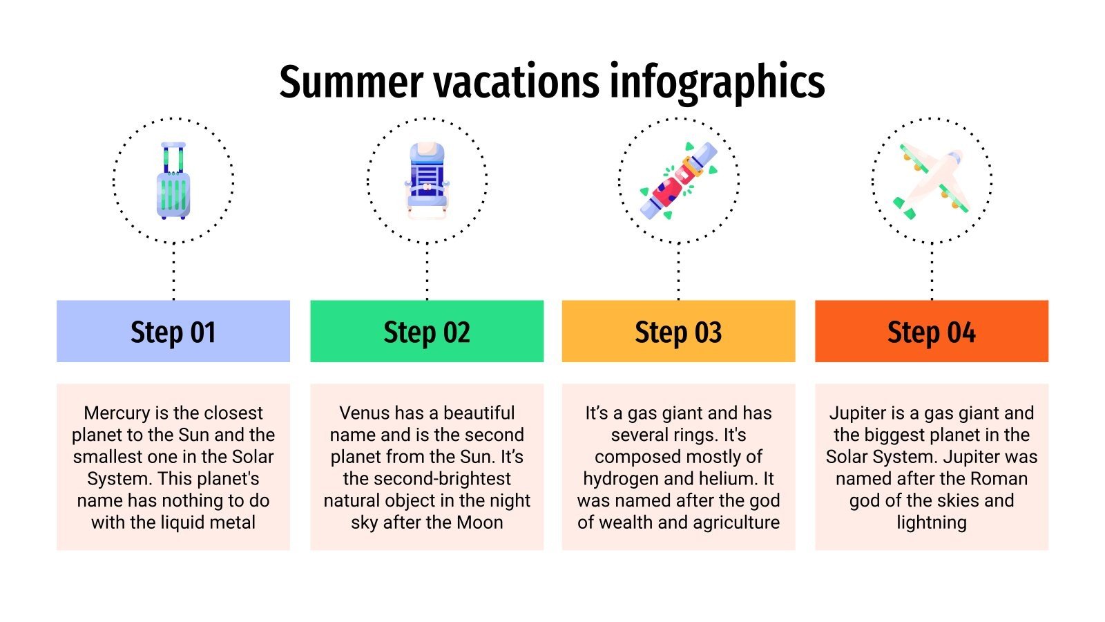 Summer Vacations Infographics | Google Slides & PPT template