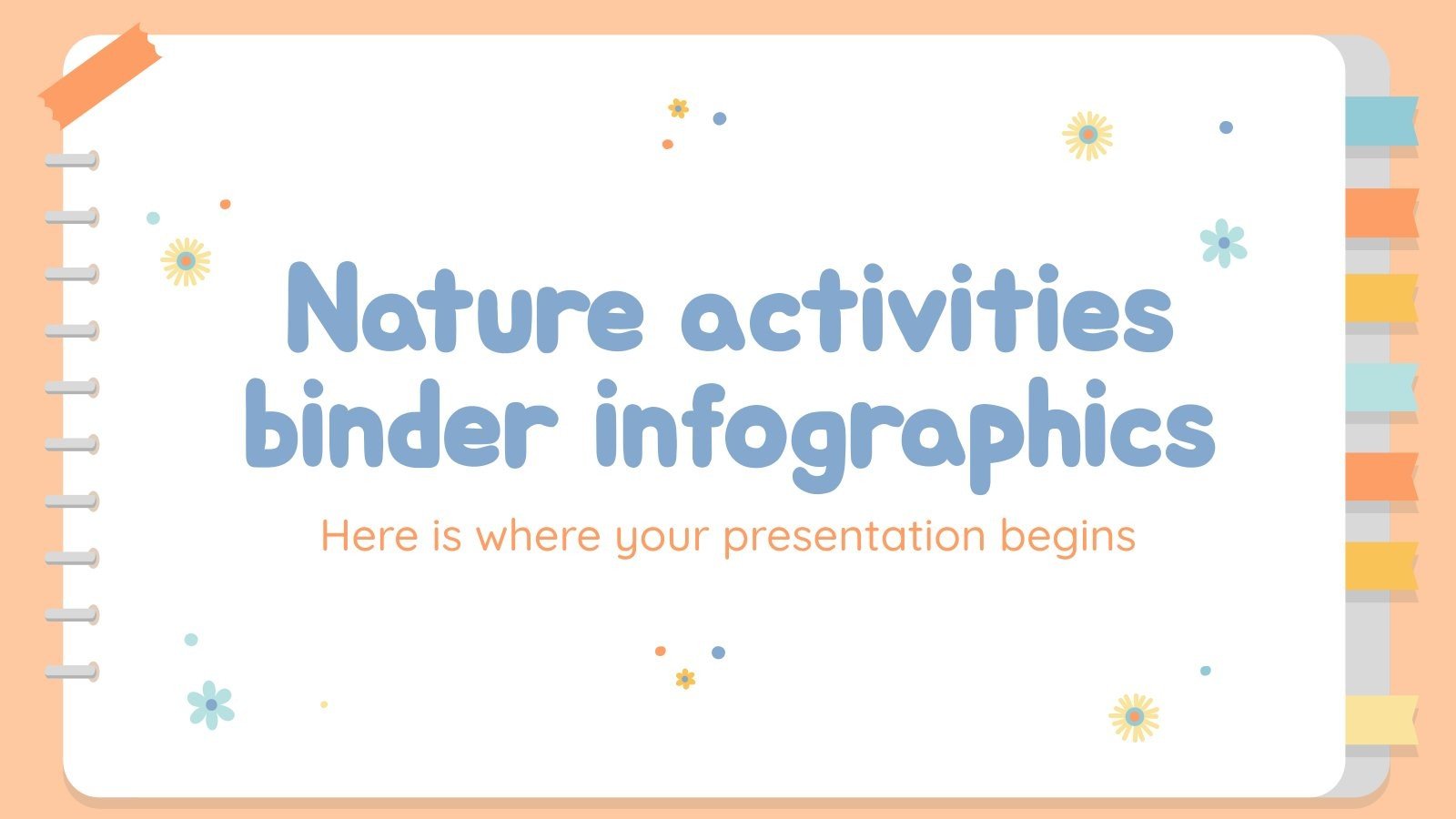 Nature Activities Binder Infographics presentation template 