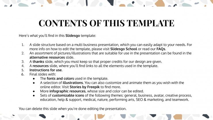 Calms presentation presentation template