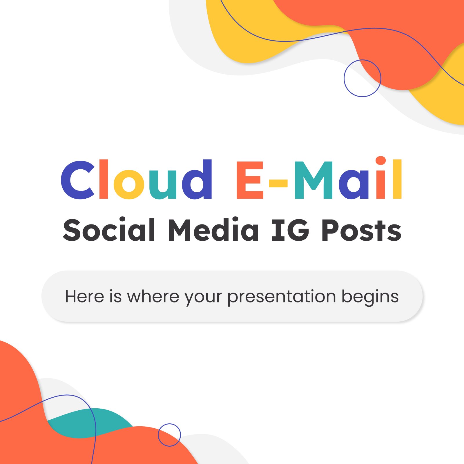 Cloud E-Mail Social Media IG Posts presentation template 