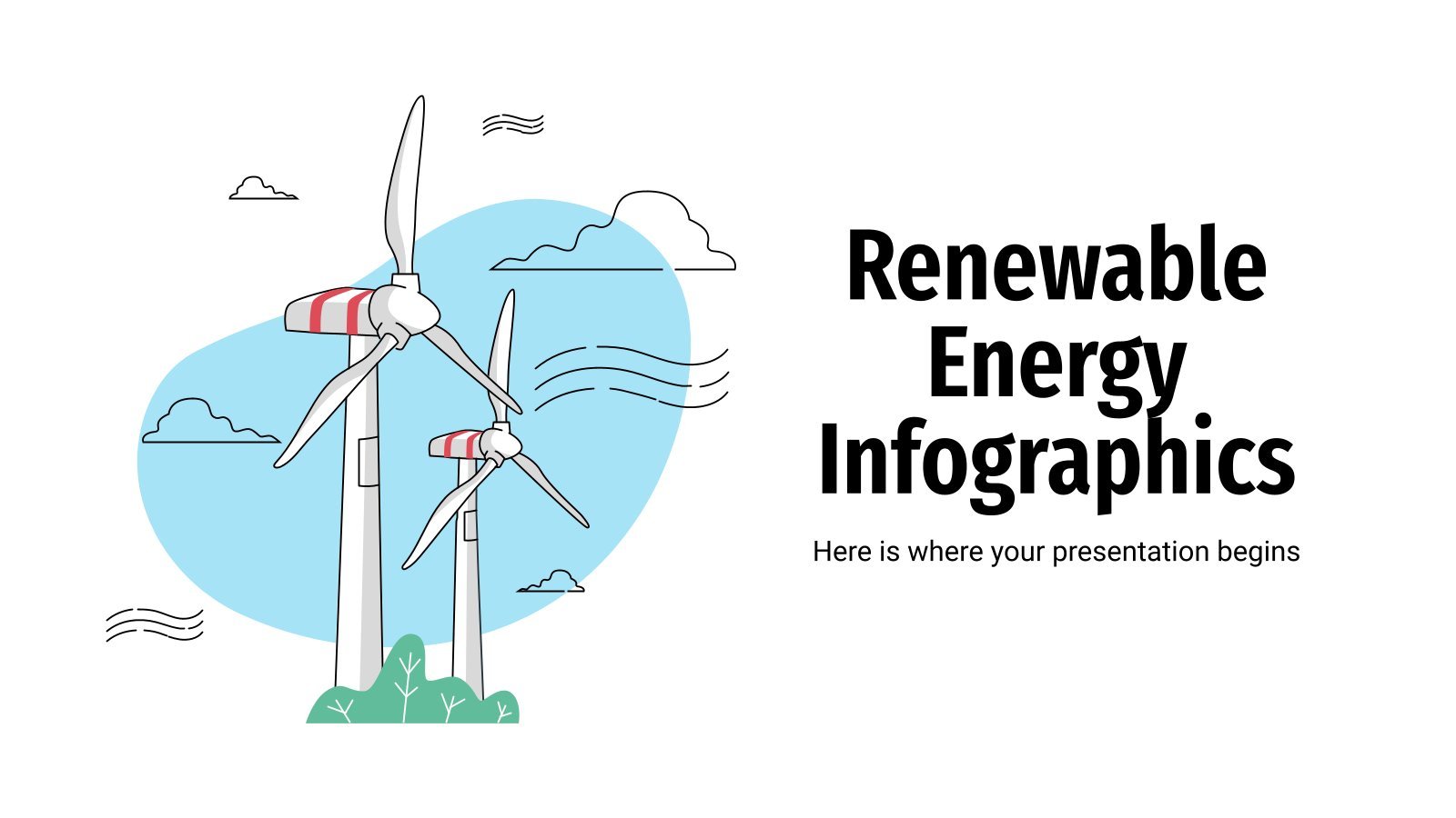 Plantilla de presentación Infografías sobre energías renovables