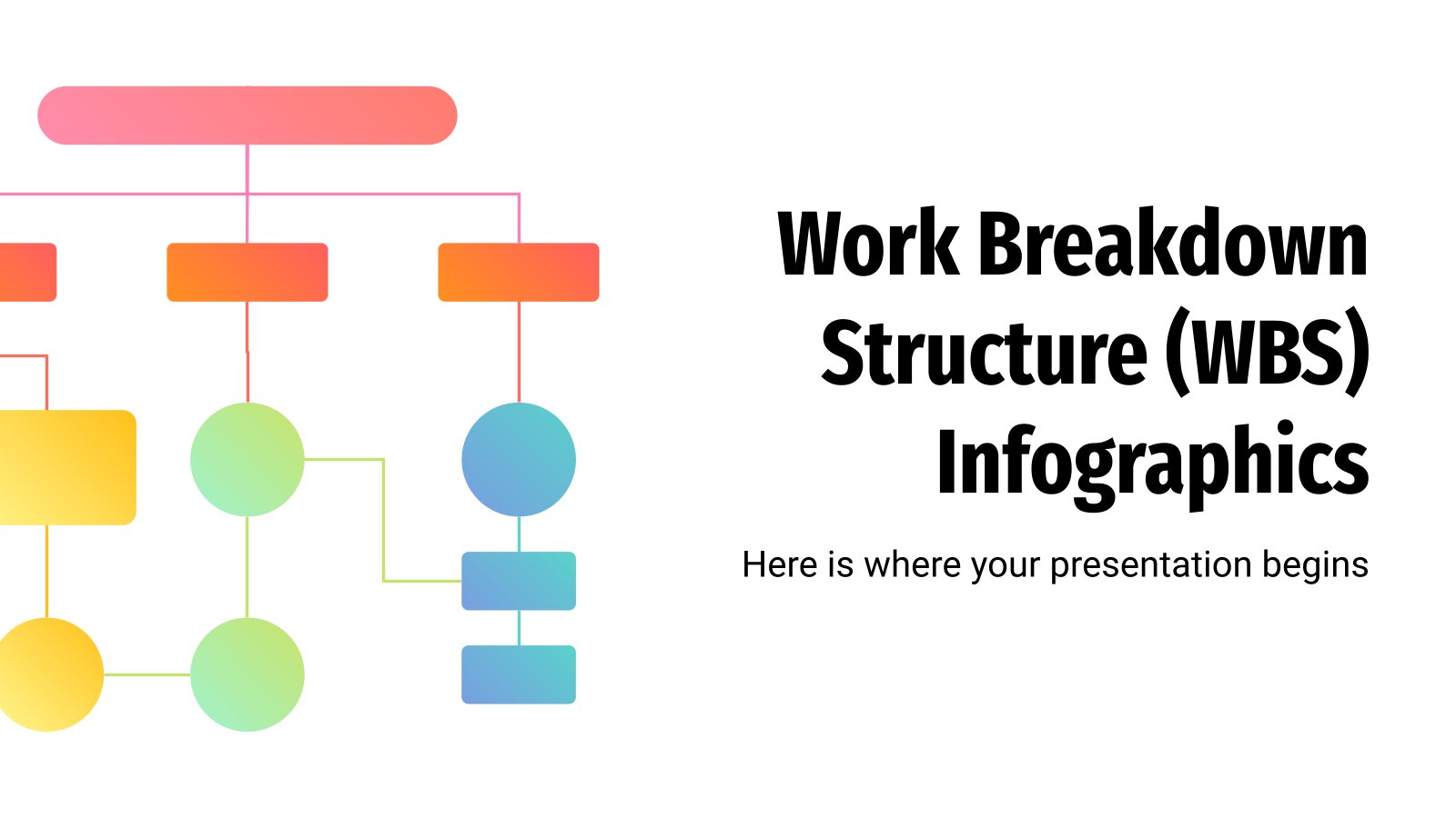 Infografiken zum Projektstrukturplan (WBS) Präsentationsvorlage