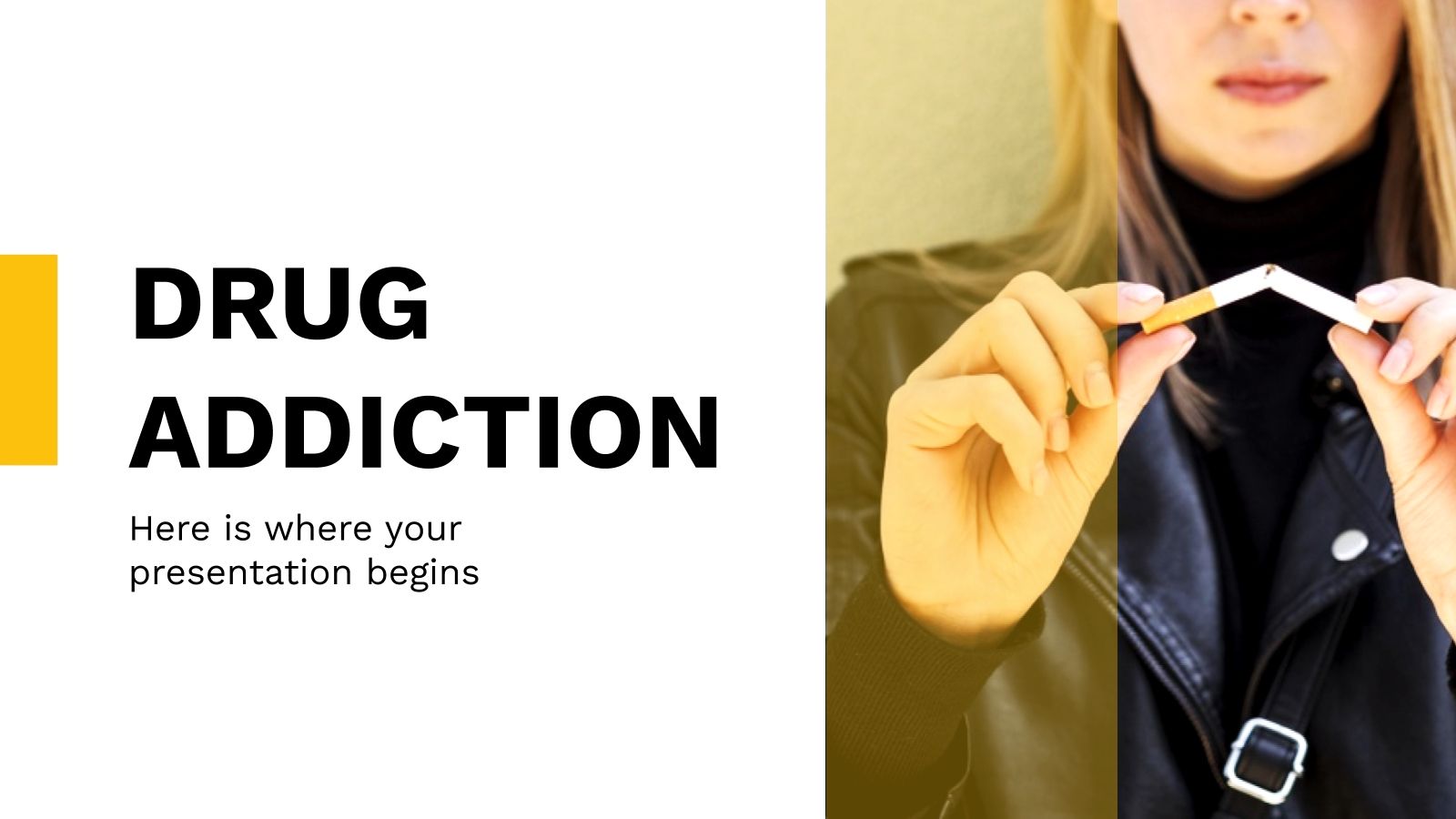 Drug Addiction Google Slides & PowerPoint template