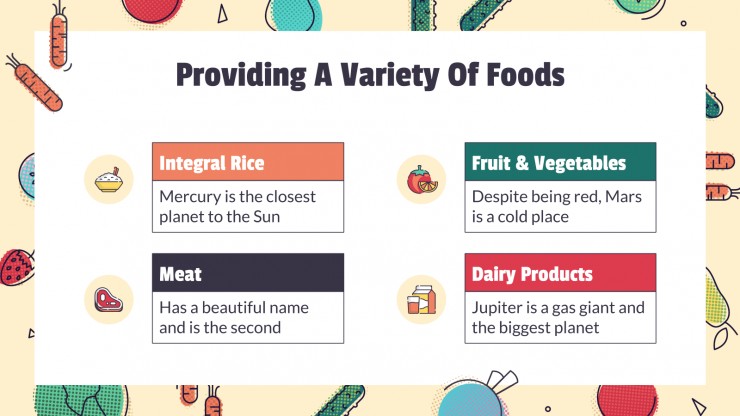 Atelier sur la nutrition et l’alimentation : Modèles de présentation