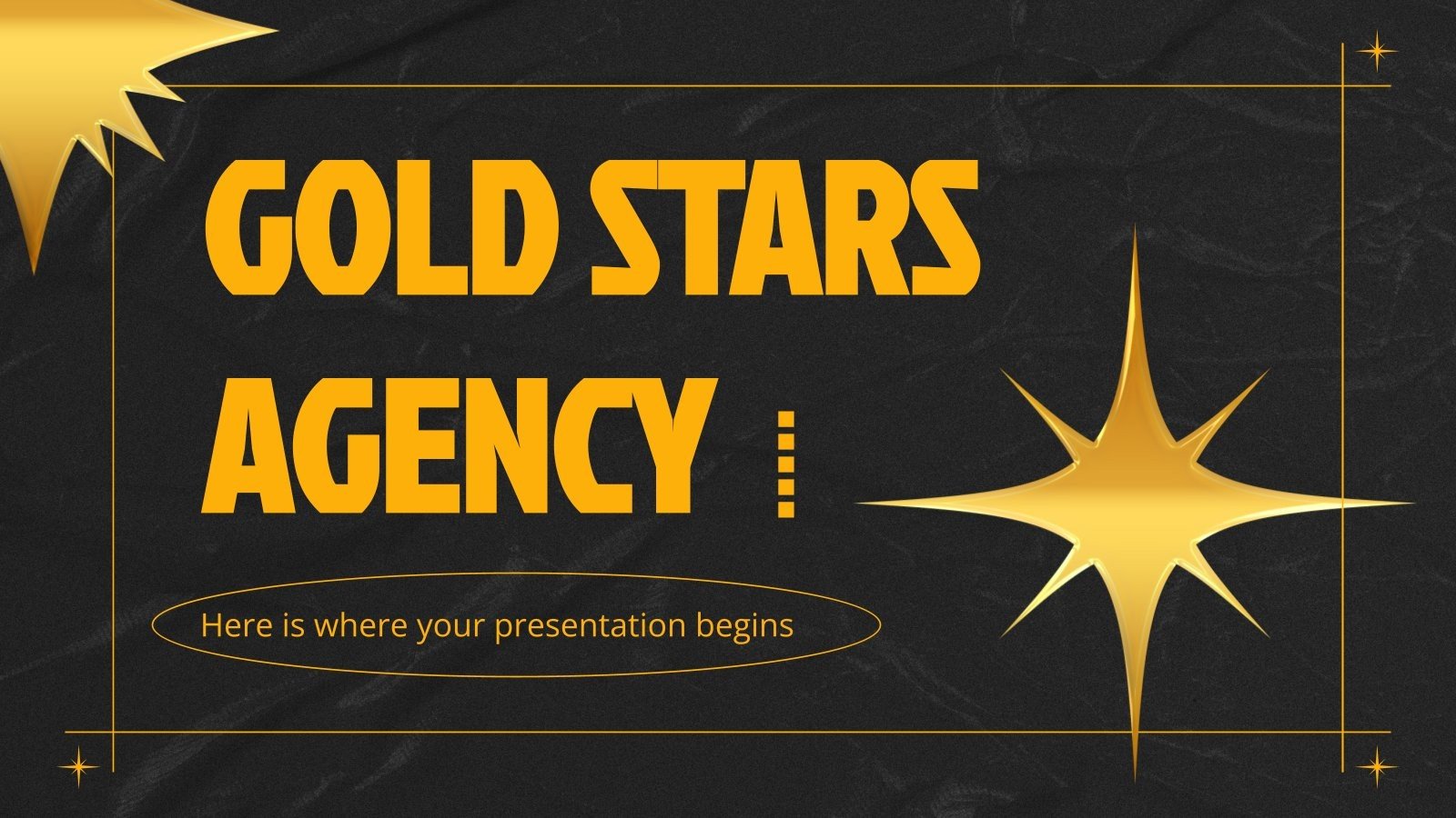 Gold Stars Agentur Präsentationsvorlage