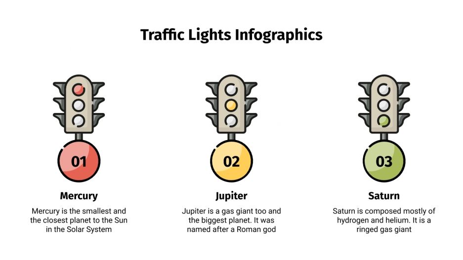 Traffic Lights Infographics for Google Slides and PowerPoint