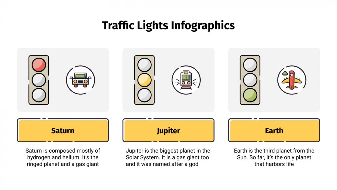 Traffic Lights Infographics for Google Slides and PowerPoint